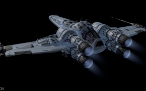 科幻飞机C4D模型 space shipe