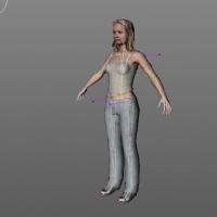 女人C4D模型（带绑定） Woman04 c01