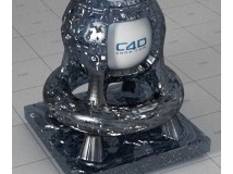 c4d for vray青色坑石材质 Acqua