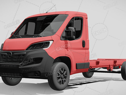欧宝movano板车卡车货车运输车辆汽车4300-2022款C4D汽车模型下载