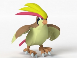 卡通鸟 大比鸟C4D模型 Pidgeot