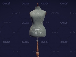 1890礼服模特衣服架C4D模型