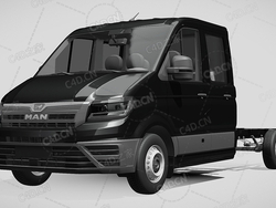 德国曼卡车平板车牵引车2017款C4D汽车模型下载