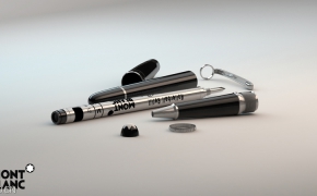 万宝龙大班系列墨水笔C4D模型 montblanc meisterstuck