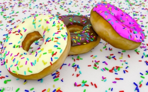 甜甜圈C4D模型 Donuts 3d model