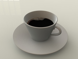 咖啡杯C4D模型 tasse a cafe