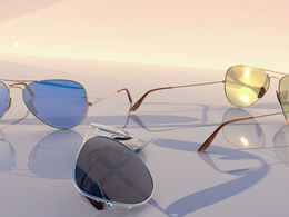 C4D Arnold太阳镜模型 Aviator Sunglasses