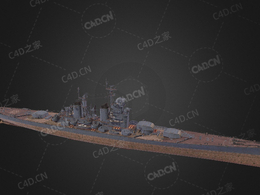 苏联海军10级巡洋舰彼得罗巴甫洛夫斯克巡洋舰C4D模型下载Petropavlovsk 3d model