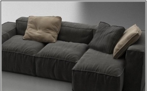 粗布沙发3D模型 Bonaldo Peanut Armchair