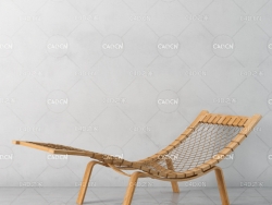 藤艺家具麻绳编织休闲躺椅C4D模型 chair 3d model