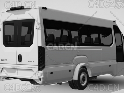 依维柯商务车客车商用车2022款小巴汽车C4D汽车模型下载