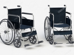 轮椅C4D模型wheelchair