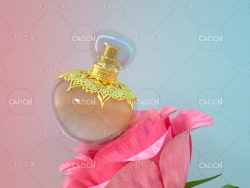 C4D OCTANE玫瑰花香水产品渲染模型