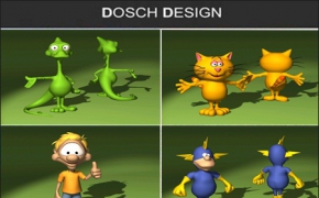 100多个卡通人物、动物形象3D模型合集 DOSCH DESIGN : Digital Comics Vol 1/ 2