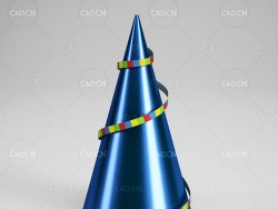 圣诞派对帽子C4D模型 hat 3d model