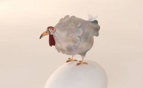 卡通母鸡C4D模型 Cartoon hen 3D model