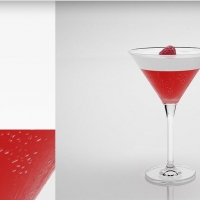 一杯杨梅汁饮料C4D模型 Bayberry juice 3D model