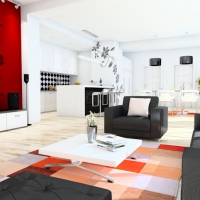 C4D室内模型：客厅模型C4D渲染