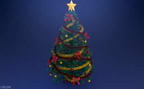 高精度模型——圣诞树C4D模型 Christmas tree