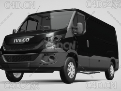 依维柯封闭式面包车货车2014-2016款C4D汽车模型下载