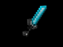 我的世界像素模型：激光剑C4D模型 epee diams