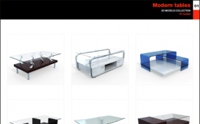 桌子3D模型合集 10ravens: 3D Models collection 004 Modern tables 01