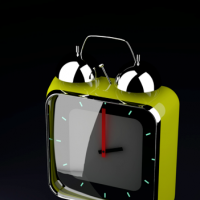 C4D精致时尚闹钟 Alarm Clock