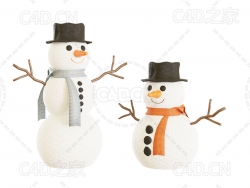 圣诞雪人模型Snowman Christmas and New years 3D Model
