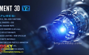 AE插件：E3D v2.2.2三维模型插件完美和谐版VideoCopilot Element 3D v2.2.2