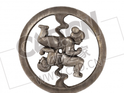 童男童女浮雕挂件工艺品C4D模型下载