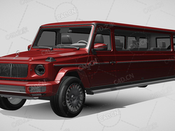 梅赛德斯迈巴赫g600加长豪华轿车2019款C4D汽车模型下载