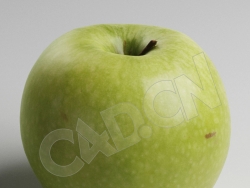 C4D青苹果水果模型 GrannySmith