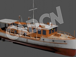 C4D复古游船模型 Seven Bells 3d Model