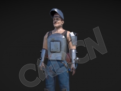 国外电焊工人C4D模型