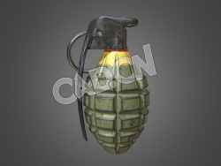 C4D新式手榴弹MK2模型 Grenade MK2