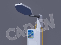 C4D未来城市数字照明灯模型