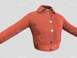 C4D灯芯绒外套上衣模型 Jacket