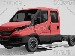 依维柯平板车卡车运输车牵引车2022款C4D汽车模型下载