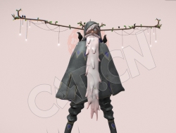 长胡子老人卡通角色C4D模型