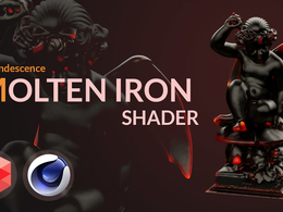 C4D redshift炽热的铁红材质 Molten-glowing iron redshift shader