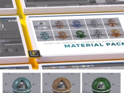 150+C4D阿诺德渲染器材质球 Arnold Material Pack The Pixel Lab