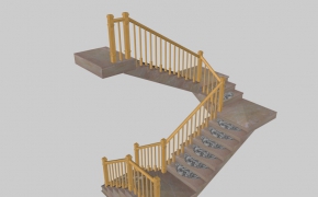 楼梯C4D模型 Stairs 3D model