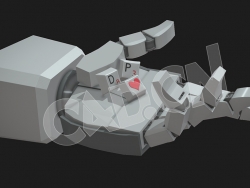 C4D卡通机器人手模型 Robot hand