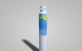医院医疗器械：医用氧气罐C4D模型 Oxygen-Tank