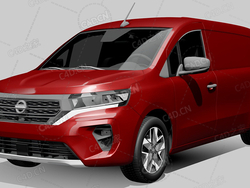 日产townstar封闭车厢面包车2022款C4D汽车模型下载