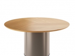 克里斯塔利亚圆形空心柱餐桌3D模型素材下载Holo Pillar Round Dining Table by Krista