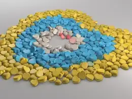 C4D心形糖果汇聚动画工程 CANDY HEARTS