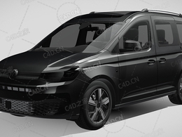 大众面包车商务车2021款C4D汽车模型下载