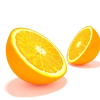 橙子3D模型 orange half 02