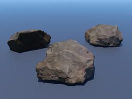 C4D Octane Renderer石块 石头模型 Rock